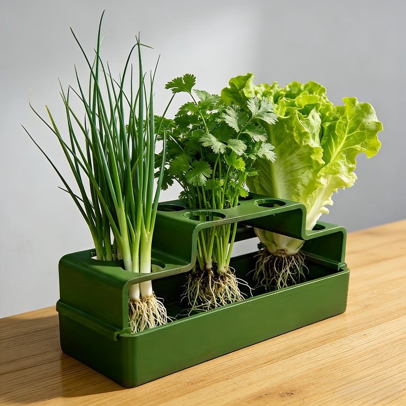 LEDANDER Lot de 2 jardinières hydroponiques pour oignons verts, récolte recyclée sans terre, boîte hydroponique automatique pour la maison - 6