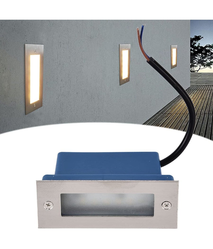 Trade Shop - Faretto Faro 3 Led Segnapassi A Incasso Calpestabile Interno Esterno 2w - - 2