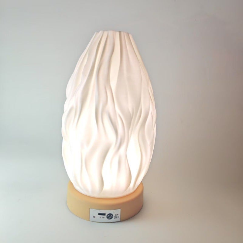 Pequeña lámpara de mesa moderna, a pilas, recargable, táctil, 3 colores, regulable, perfecta para tu mesita de noche.