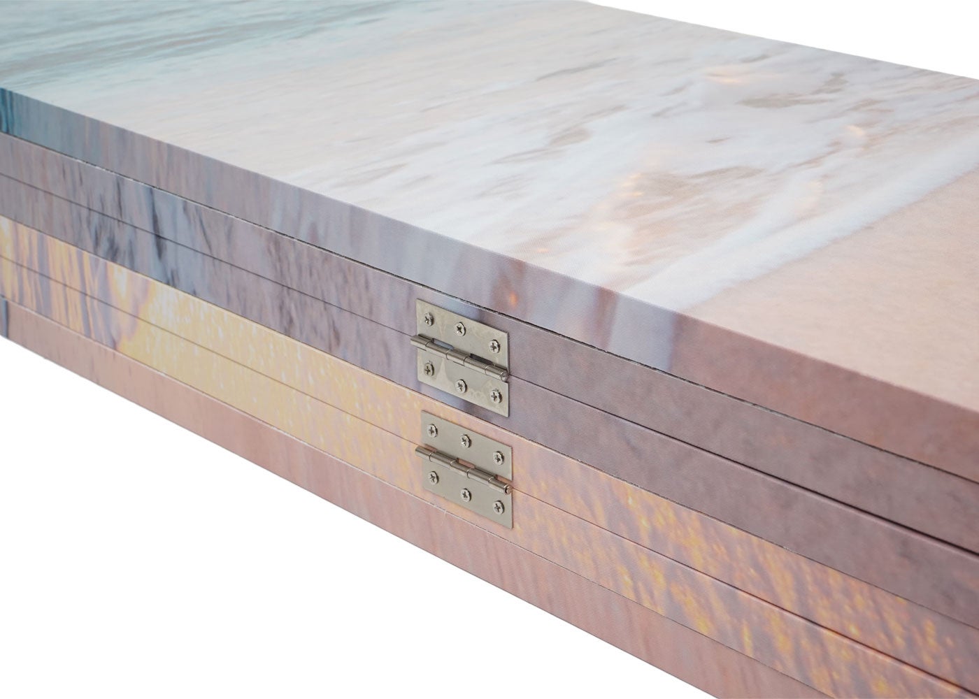 Paravento divisore doppia immagine HWC-A83 6 pannelli 244x180cm oceano - 4