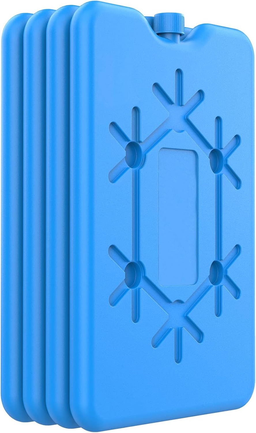 Lot De 4 Blocs De Glace Réutilisables 300 Ml – Anti-Fuite, Rétention Froide Longue Durée – Idéal Pour Glacière, Sac Isotherme, Camping, Pique-nique