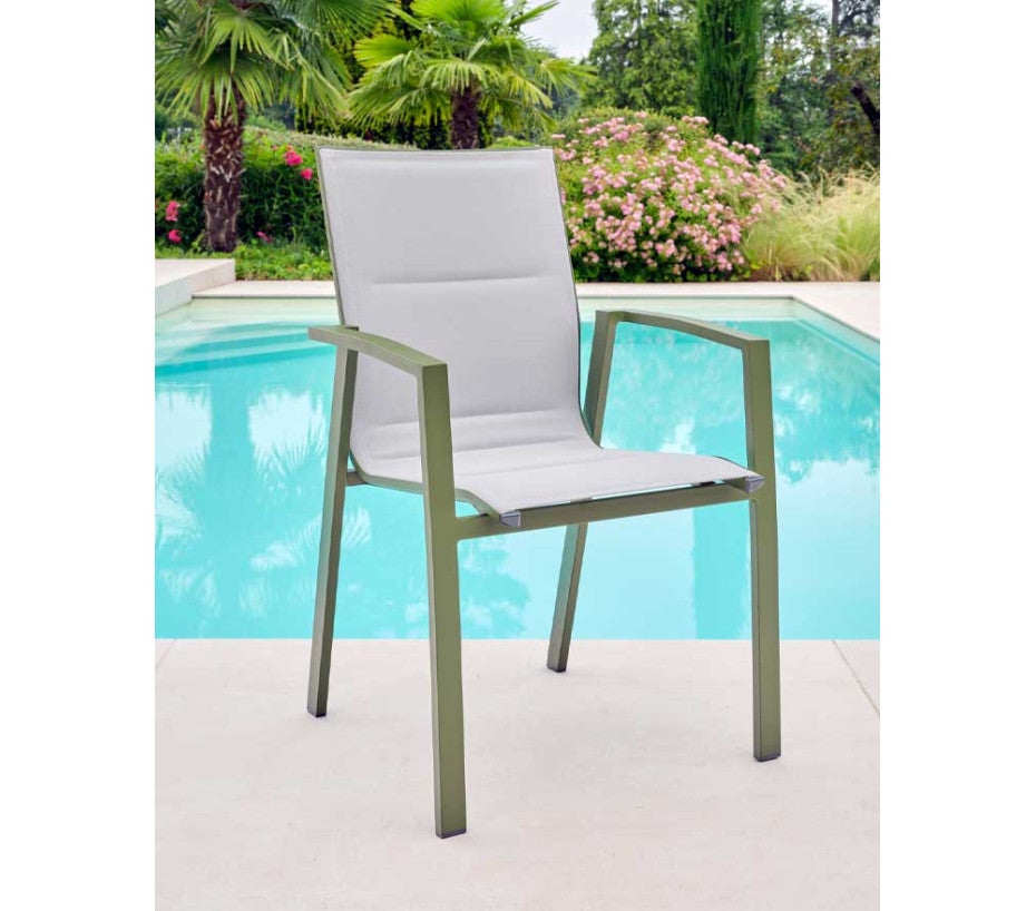 Ensemble table et chaises de jardin - 8 places - Vert Mélèze - NAIROBI - 3