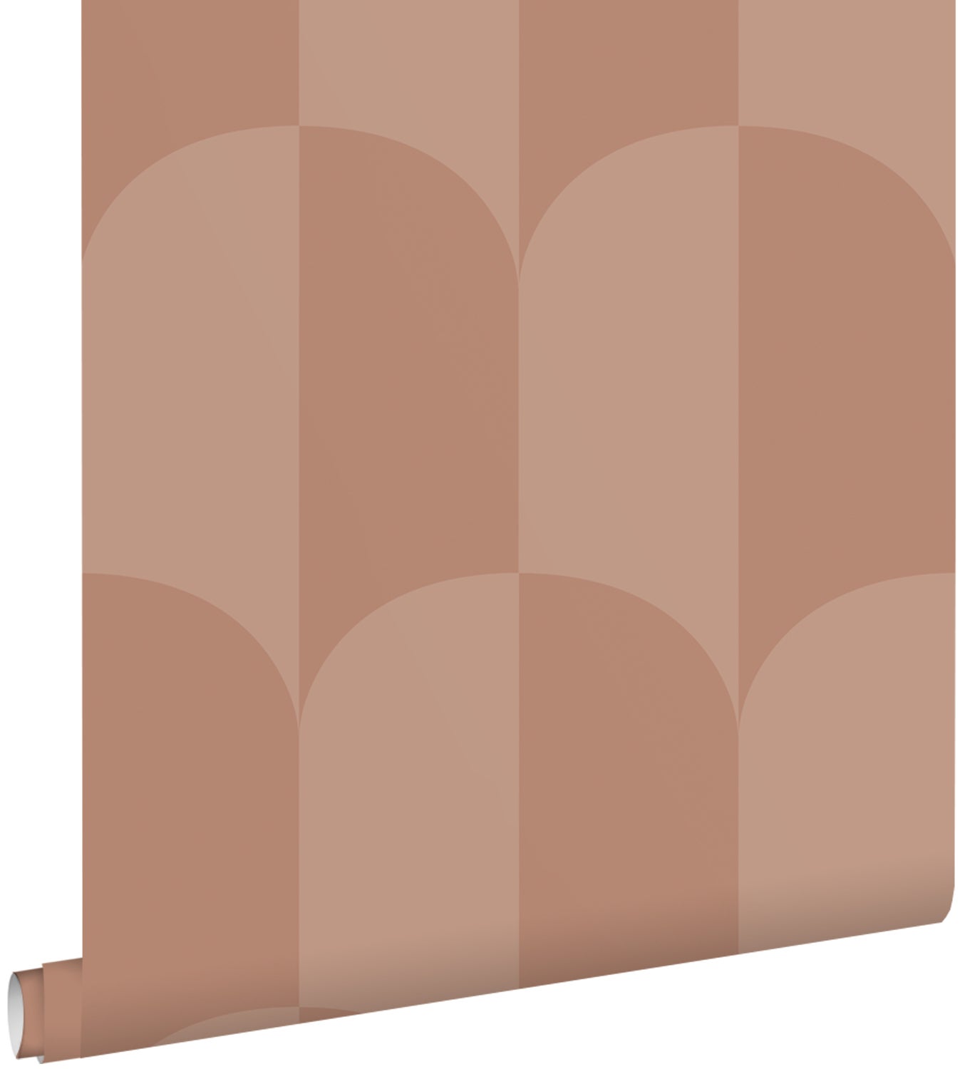Tapeta motyw art déco terakoty różowej - 53 cm x 10.05 m - ESTAHOME