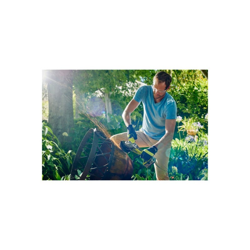 Meuleuse d'angle RYOBI 18V One+ R18AG-140S - Batterie Lithium-ion 4.0 Ah - Chargeur - 2