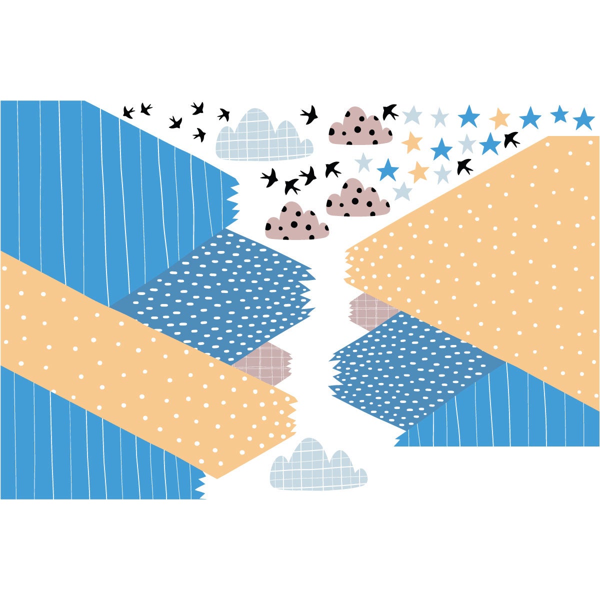 Adesivo bambino di montagna scandinavo chouka - Sticker adesivo - adesivi murali - 50x75cm - 4