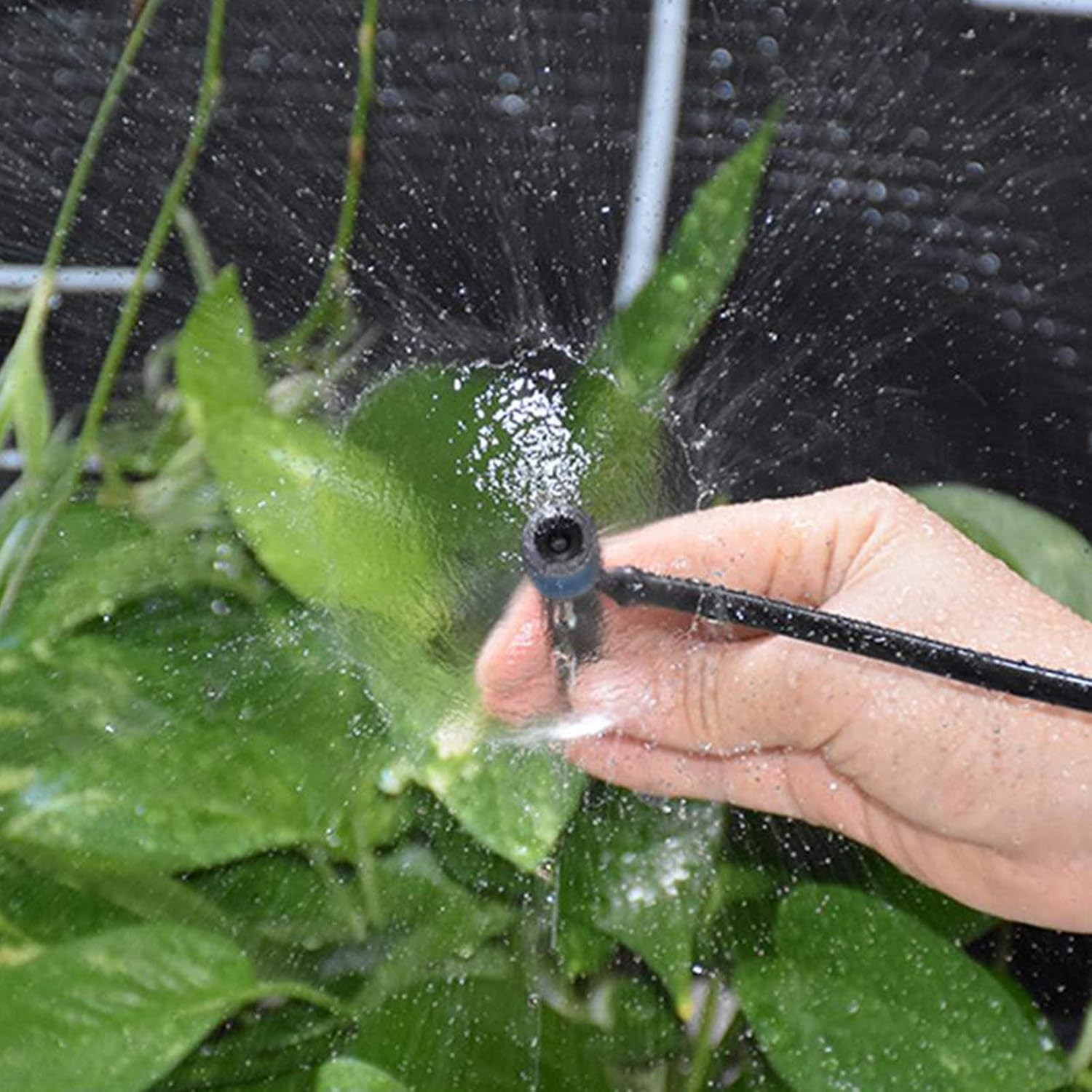 Goutteur d'irrigation, micro-arroseur réglable à 360 degrés, pour l'irrigation de la pelouse de serre, 100 pièces (bleu). - 6