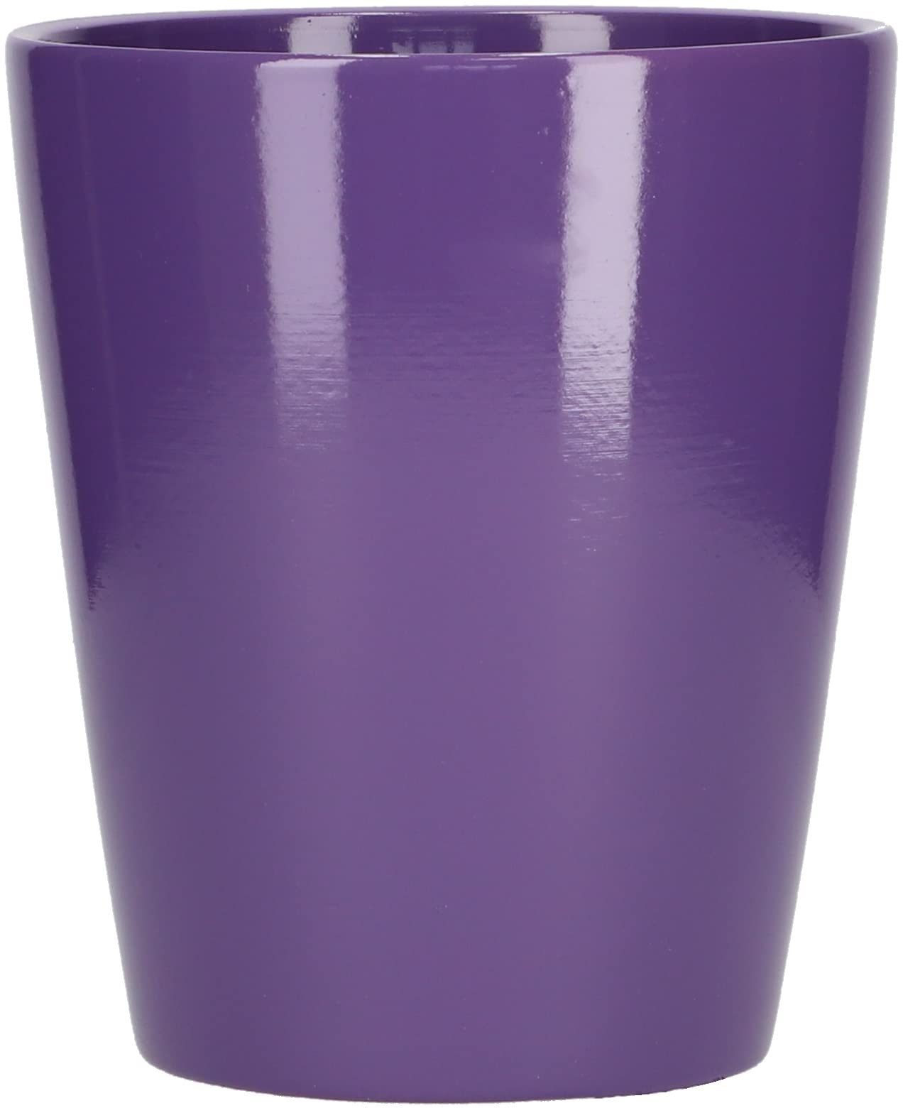 Doniczka osłonka donica ceramiczna na kwiaty rośliny ø12 cm fiolet gładka - KOTARBAU - 6