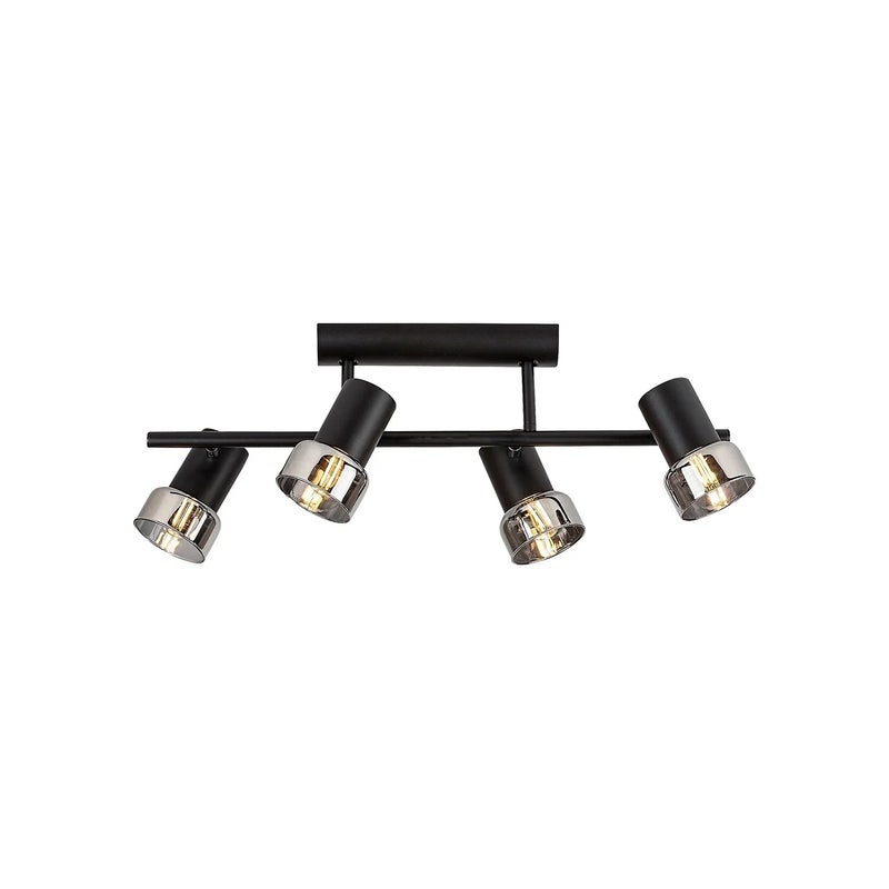 Reflektor sufitowy spot natynkowy Hatice listwa czarny-dymiony 4xE14x15W wym: 20 x 57,5 x 8 cm metal Rabalux