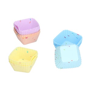 Pasdrucn 3 Mini Stampi Per Muffin In Silicone Per 6