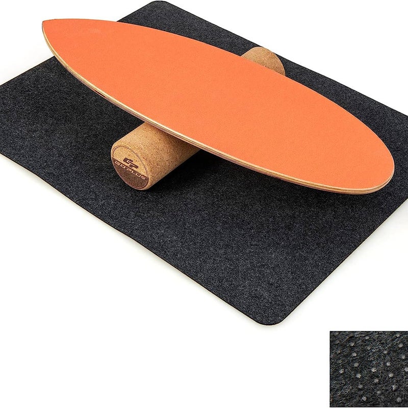 Deska do balansowania z drewna, deska do balansowania, do domu, w zestawie z rolką korkową, deska balansowa z 8 wysokiej jakości warstw drewna