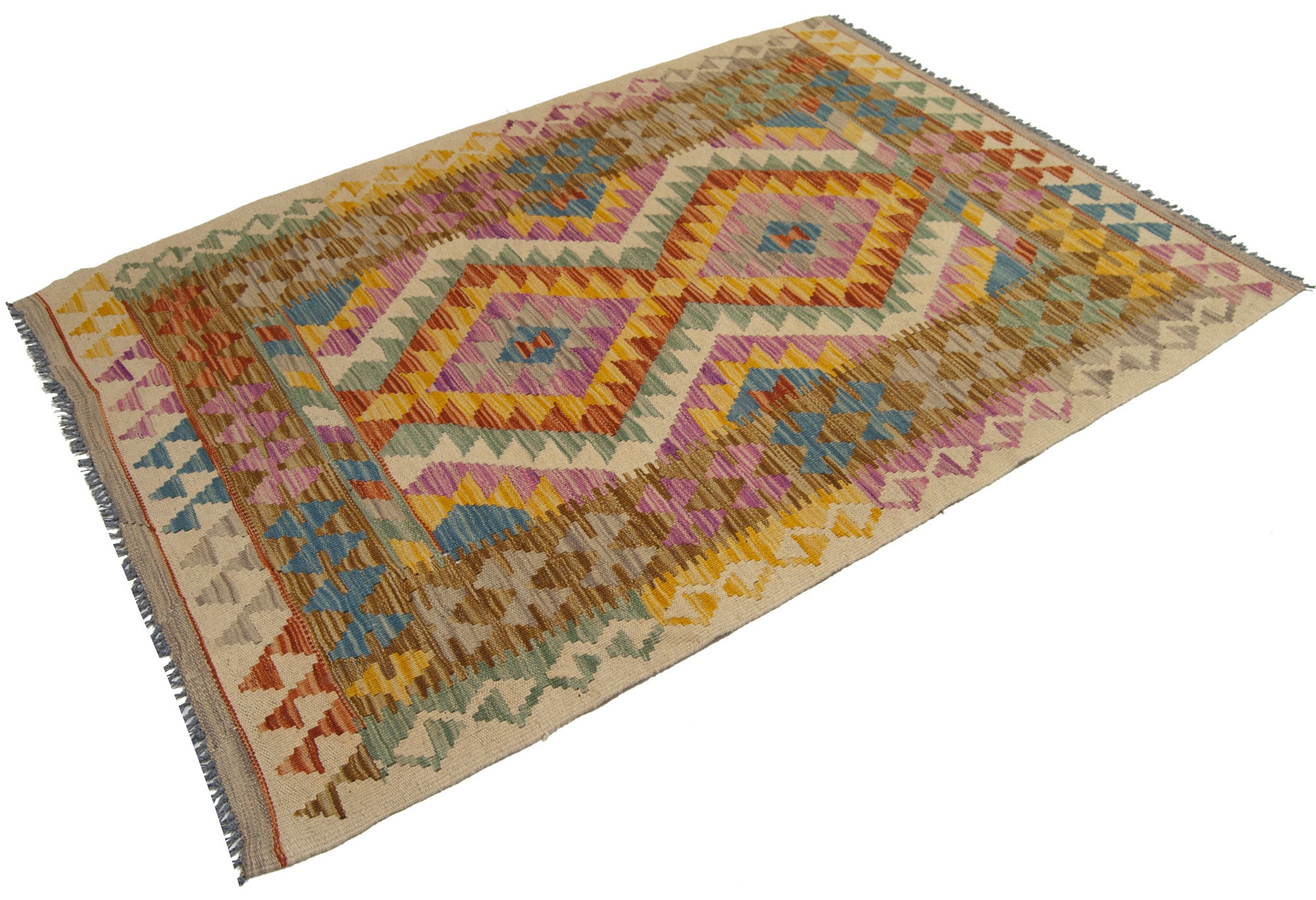 142x100 cm Oryginalny, ręcznie robiony kilim Klasyczny styl - Łatwy do czyszczenia