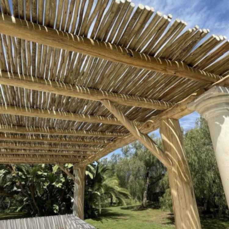 Confezione da 20 bastoncini di eucalipto trattato ø 2-4 cm x 2,40 m - 4