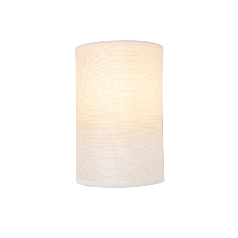 Nowoczesna lampa ścienna biała - Simple Drum Jute - 8