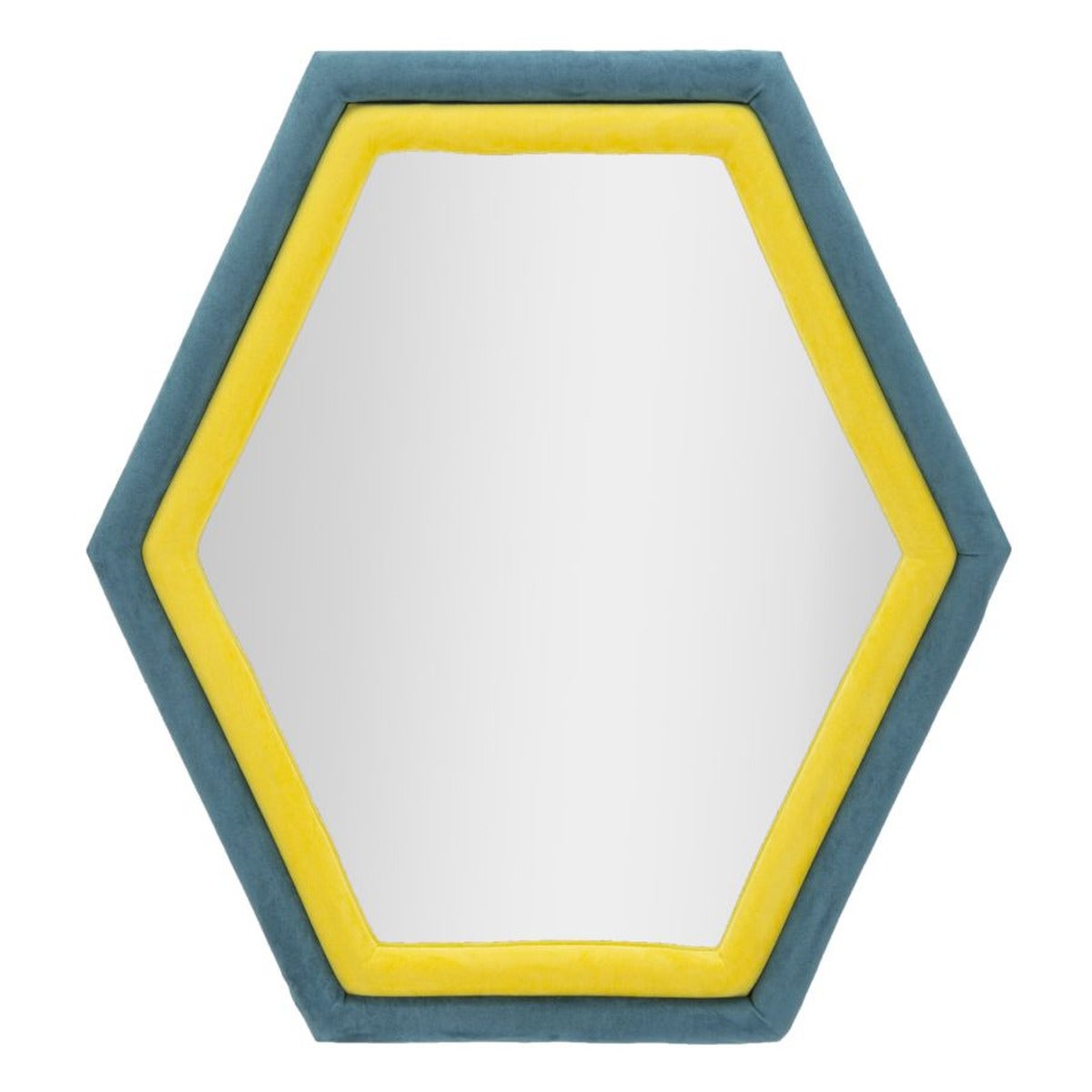 Lustro w Ramie Hexagon, MDF, Wielokolorowy, Seven Design