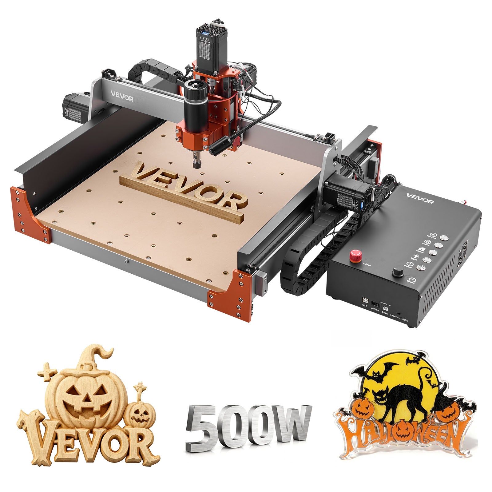 Husillo de fresadora CNC VEVOR de 500 W, máquina de grabado CNC de 3 ...