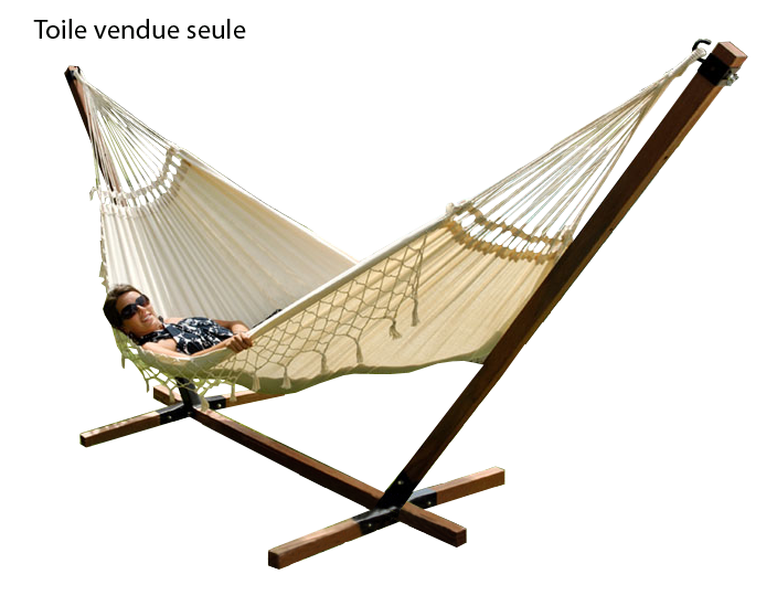 Toile hamac ecru 100% coton - toile vendue sans support - 2