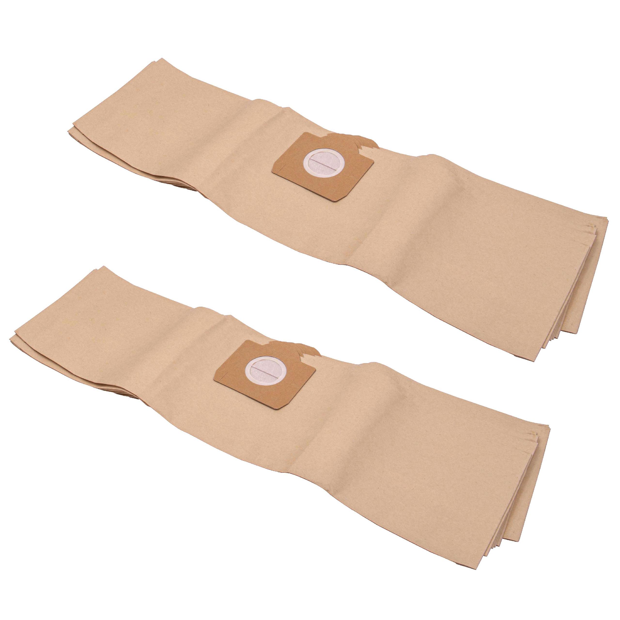 vhbw 20x Sacs compatible avec Moulinex System 20, 30 aspirateur - papier, 80cm x 22cm marron - 2