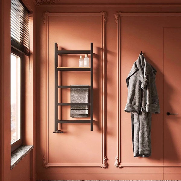 Sèche-serviette électrique noir - (HxL) 1380x400mm - 600 Watt - 600 Watt - STA1380-400E8N - 3