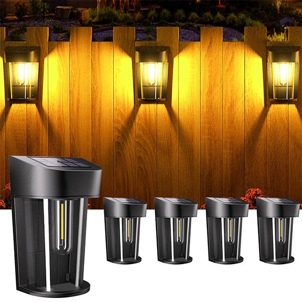 Lampki do ogrodzenia zasilane energią słoneczną sztuki automatyczne włączanie wyłączanie dekoracyjne lampki solarne na mostek ciepłe białe światło