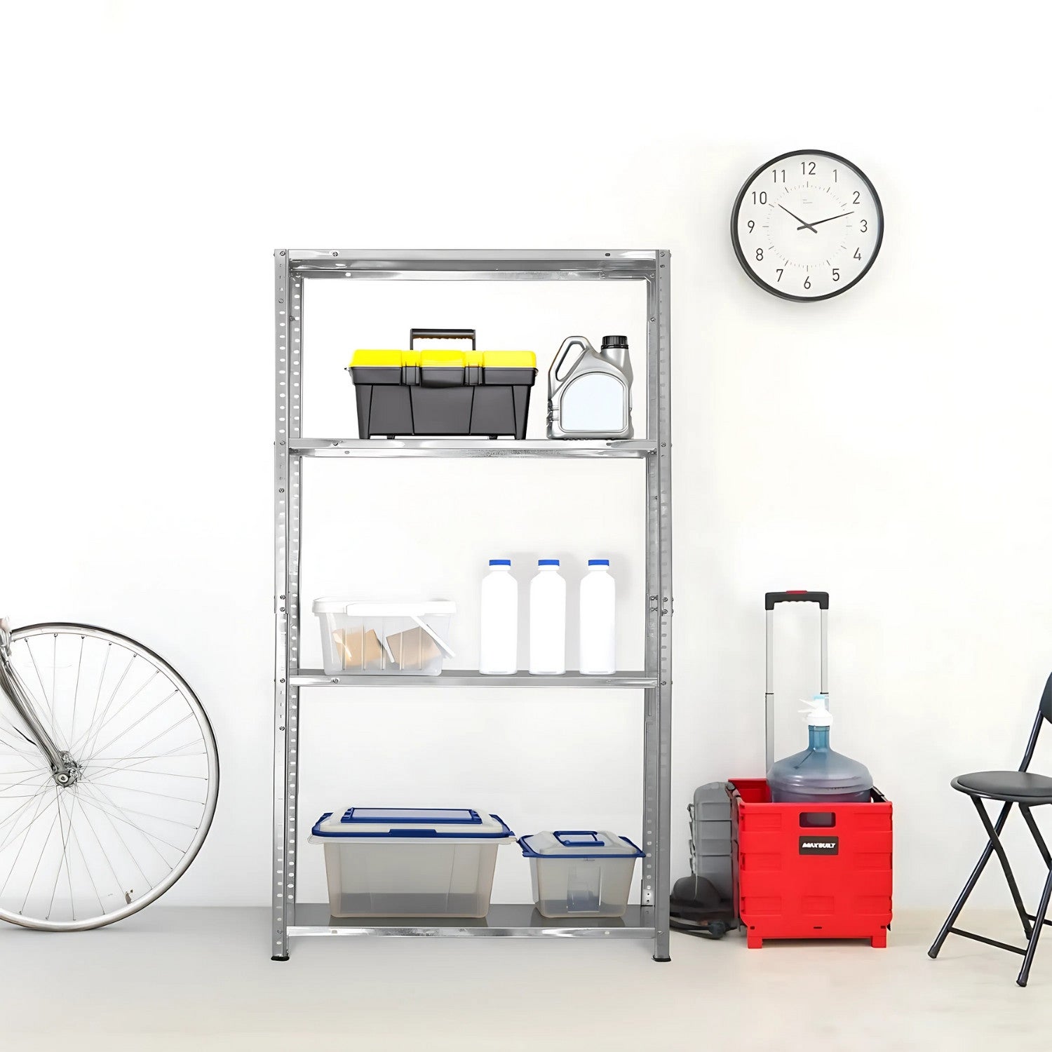 Pack de 2 Estantes Modulares Metálicas SteelSmart com 4 Prateleiras 160kg 145x30x70cm 7house - 6