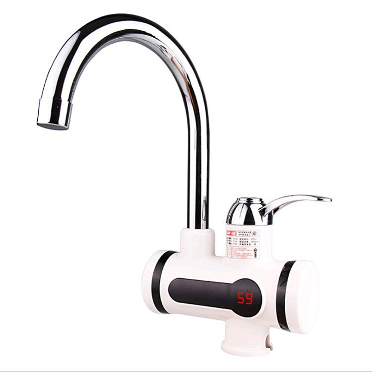 Kran elektryczny 220V z podgrzewaczem przepływowym, 3000W, wyświetlacz temperatury LED, podgrzewacz wody do kuchni, łazienki, przepływowy (dolny, duż