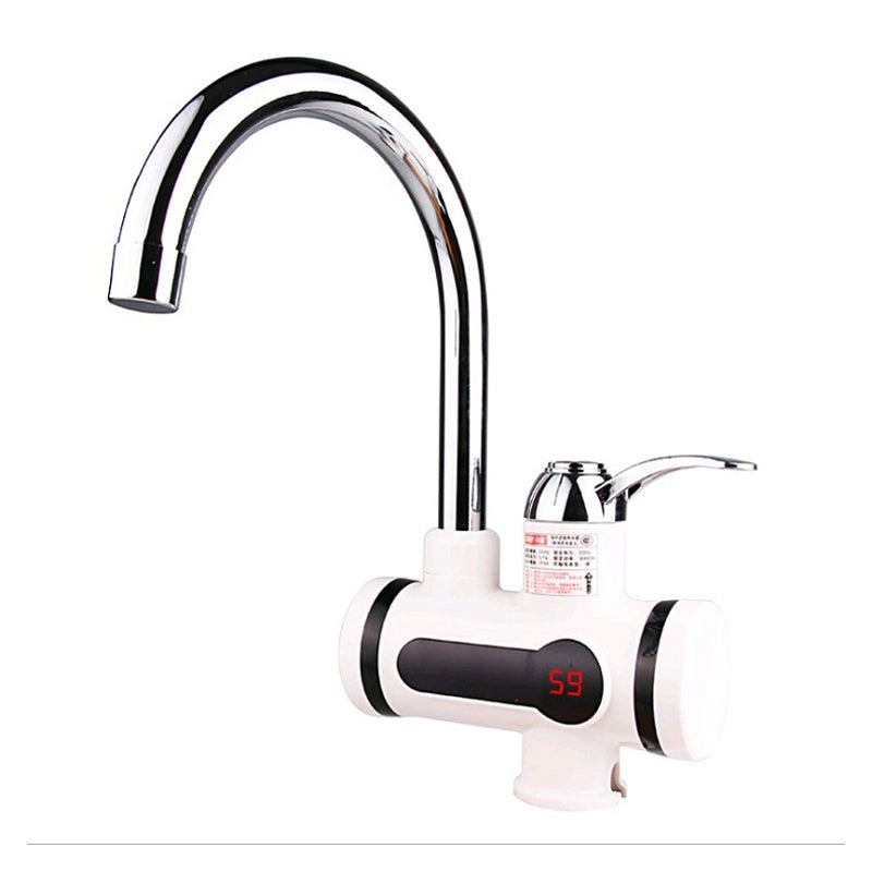 Kran elektryczny 220V z podgrzewaczem przepływowym, 3000W, wyświetlacz temperatury LED, podgrzewacz wody do kuchni, łazienki, przepływowy (dolny, duż