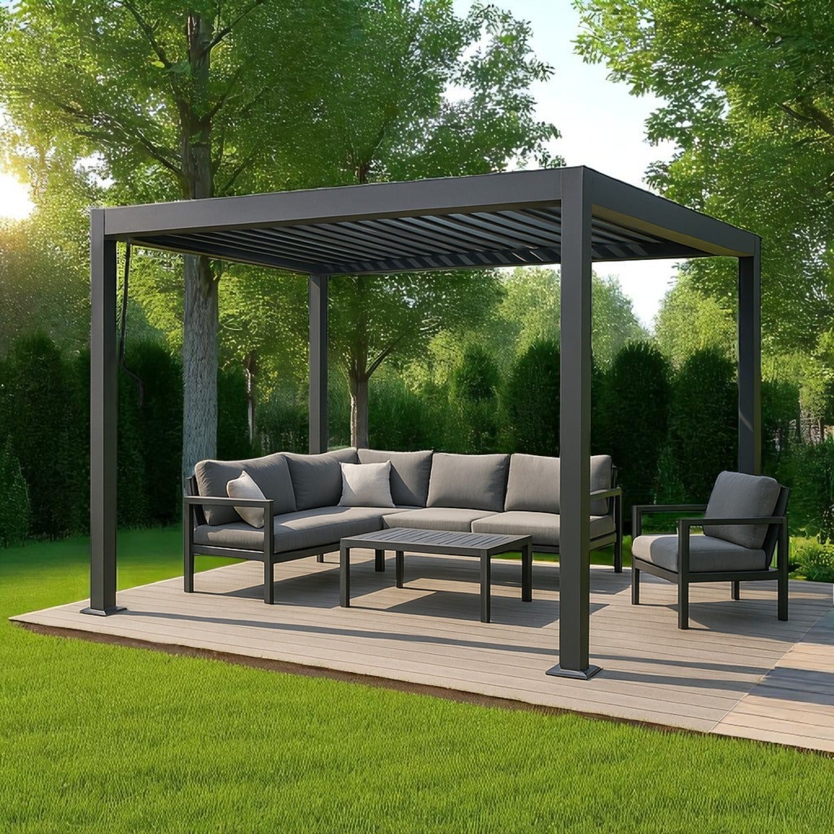 Pergola bioclimatique 3X3 m Isis Leroy Merlin — free download