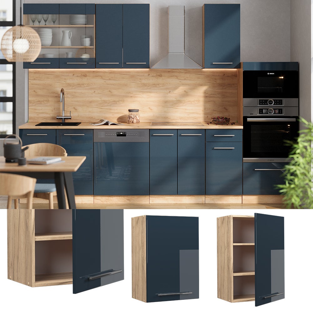 Elément Haut De Cuisine Fame-line, Anthracite-or, 40cm - Meuble haut de