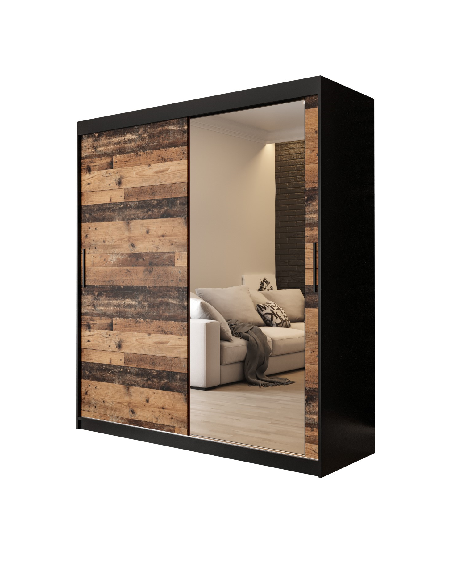 Szafa przesuwna garderoba OLD STYLE T2 180 x 62 x 200 cm - Abiks Meble