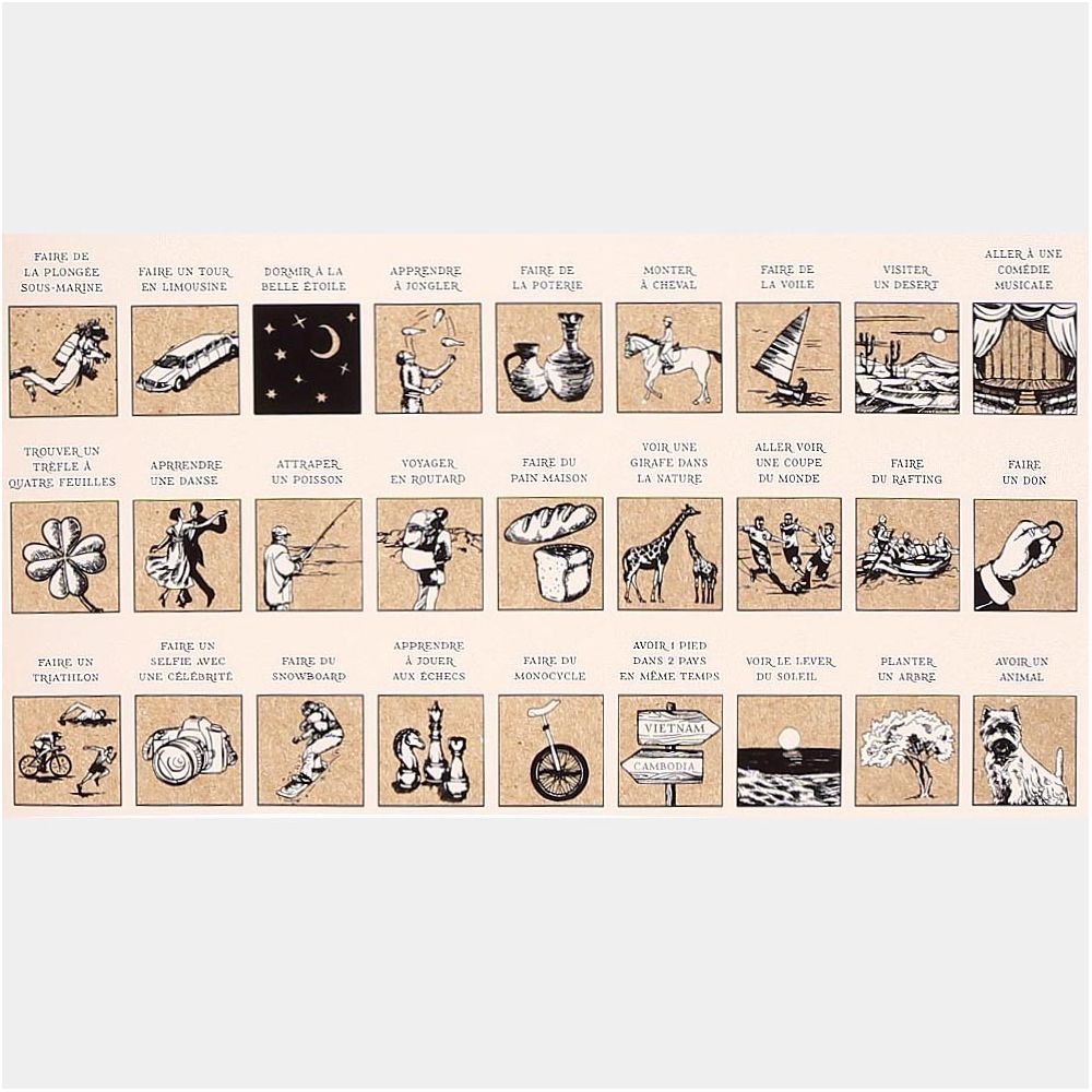 Poster à gratter Les 100 choses à faire dans sa vie Sil - 5