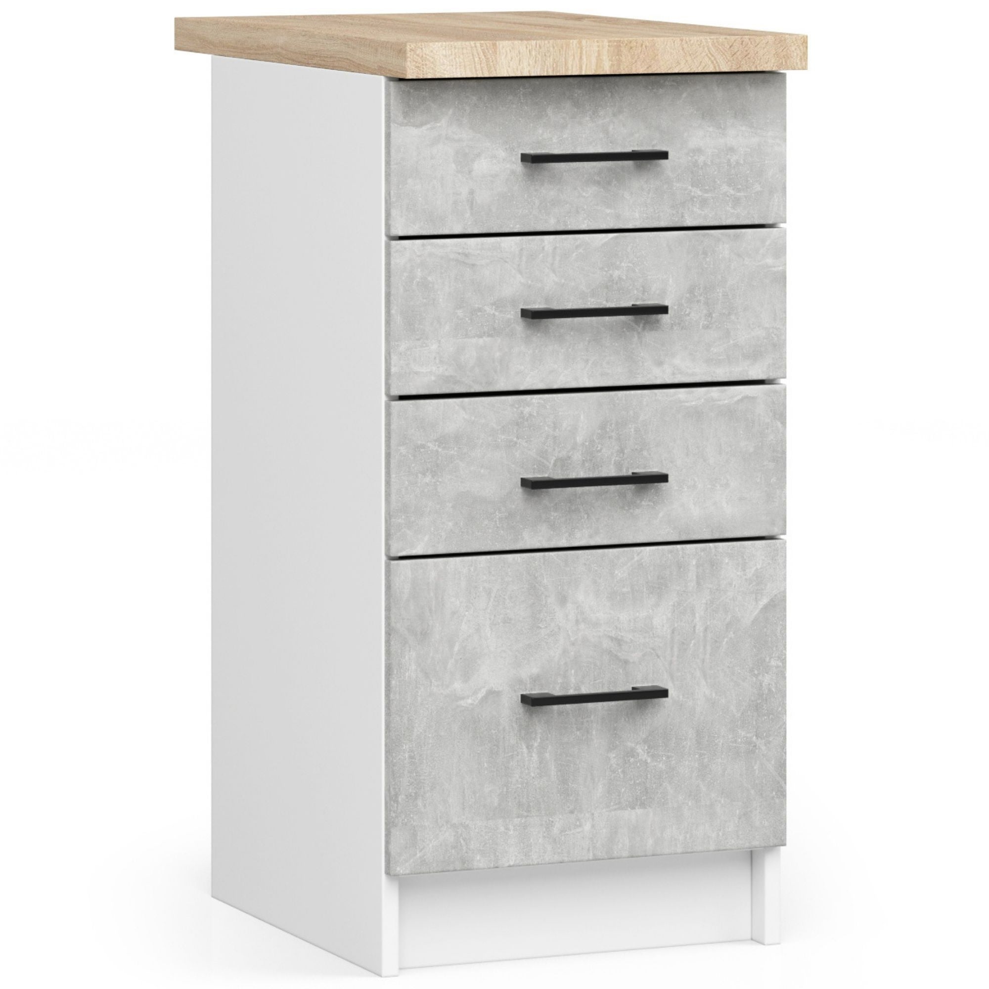 Vidaxl armoire de rangement en style français 5 tiroirs bois
