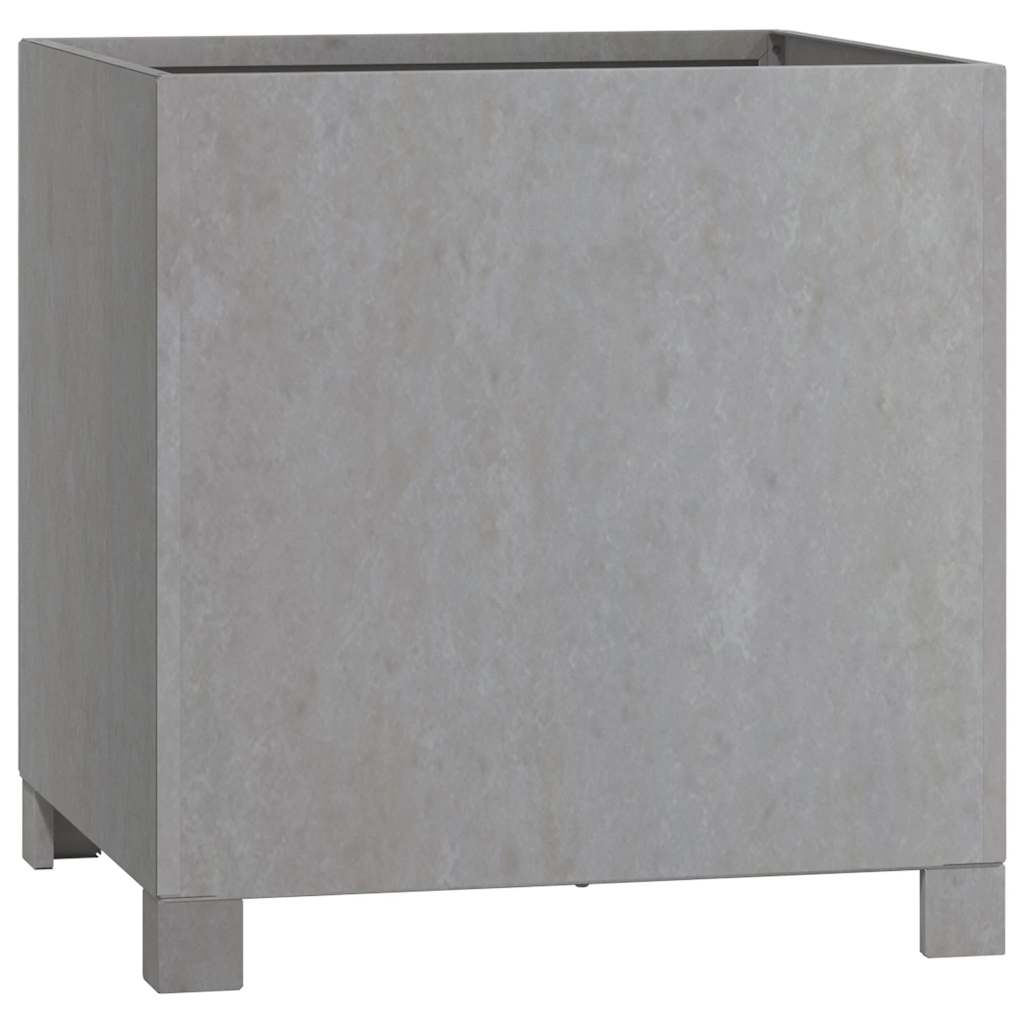 Lot de 2 Jardinières avec pieds - Pot De Fleurs Rouillé 42x40x43 cm acier corten Couleur évolue n2350l - 4