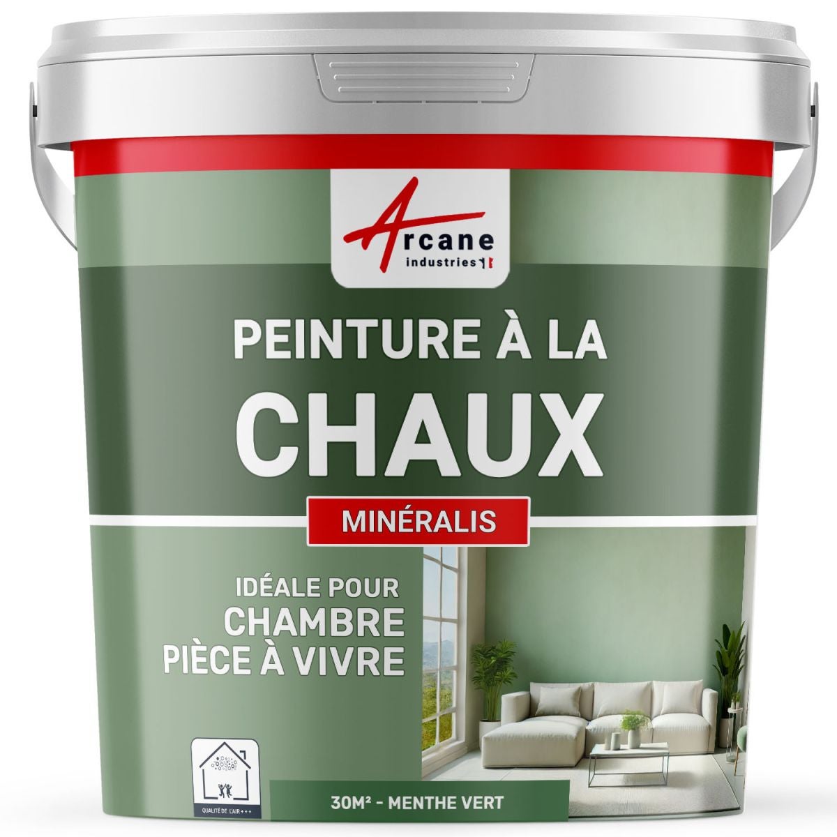 ARCANE INDUSTRIES Pittura A Calce MINERALIS - Rosso Paprika Per Interni