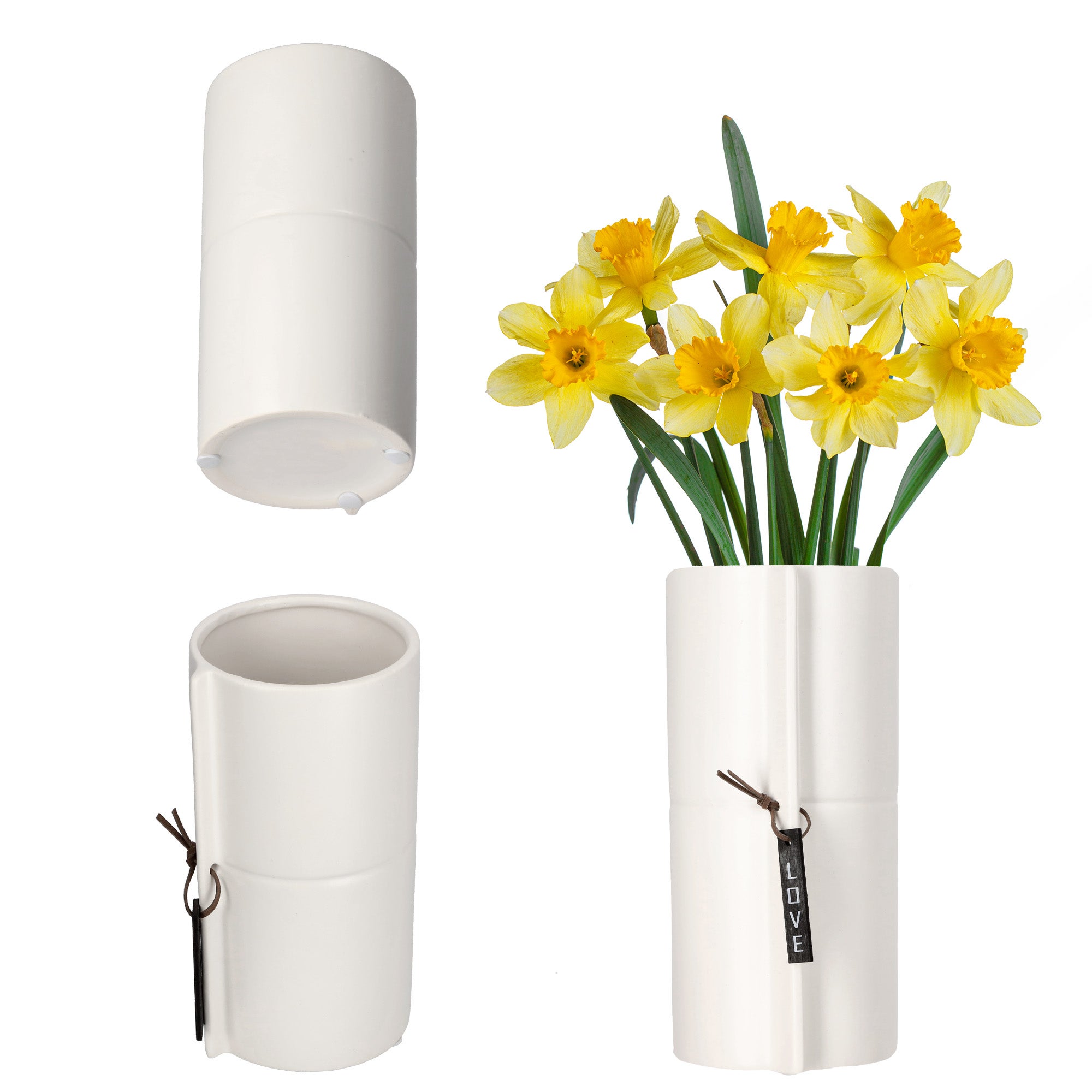 DONICZKA CERAMICZNA DONICA OSŁONKA BIAŁA NA KWIATY DONICZKĘ 18 cm OKRĄGŁA