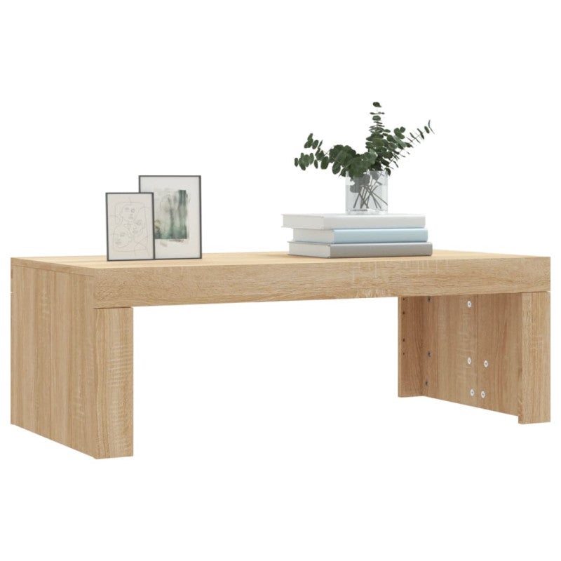Table basse chêne sonoma 102x50x36 cm bois d ingénierie - 3