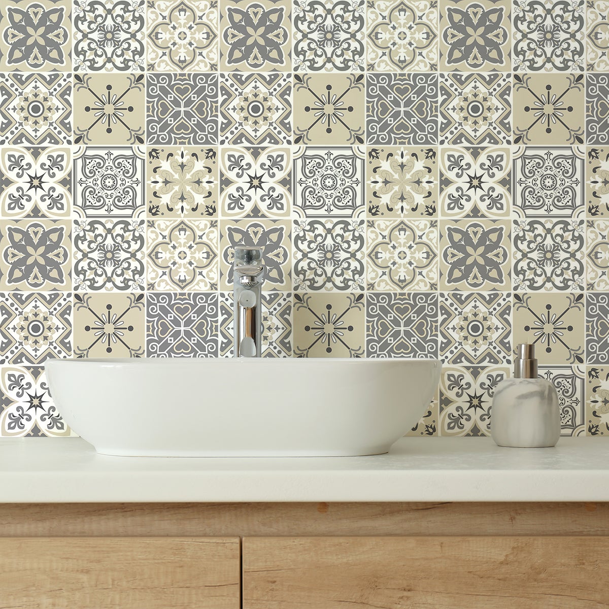 9 adesivi piastrelle azulejos zingaro - Sticker adesivo - adesivi murali - 9stickers20x20cm - 6