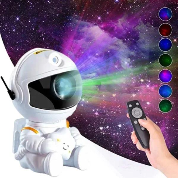 Projektor galaktyk z efektem mgławicy - Projektor rozgwieżdżonego nieba astronauty z pilotem - Lampka nocna astronauty z rozgwieżdżonym niebem
