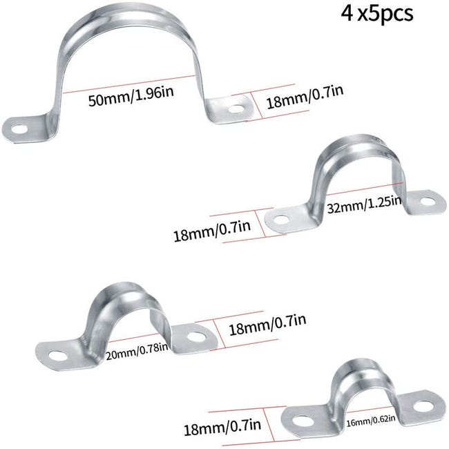 UTMACH 16PCS Fascette Metalliche Stringitubo in Acciaio Inox Fascette Stringitubo Regolabili Kit UTMACH 16PCS Fascette Metalliche Stringitubo in Acciaio Inox Fascette Stringitubo Regolabili Kit