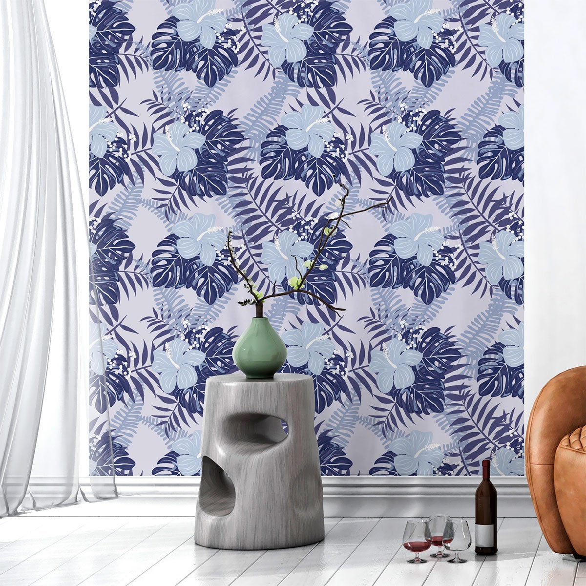 Adesivo carta da parati tropicale Rio Branco - Sticker adesivo - adesivi murali - 30x30cm - 3