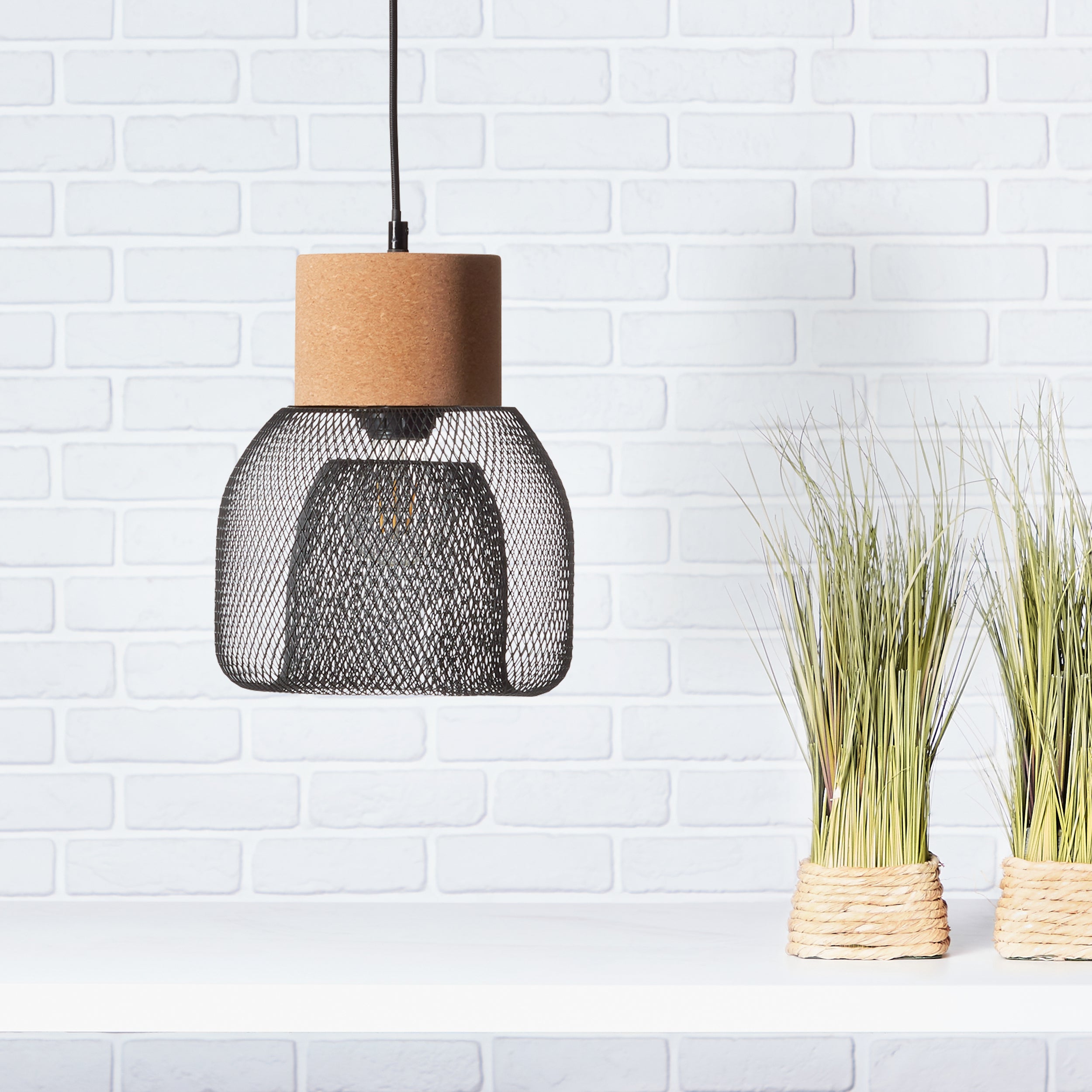 Lampa BRILLIANT, zawieszenie Odar 22cm czarny / beżowy, 1x A60, E27, 42W, kabel można skrócić / regulować wysokość - 6