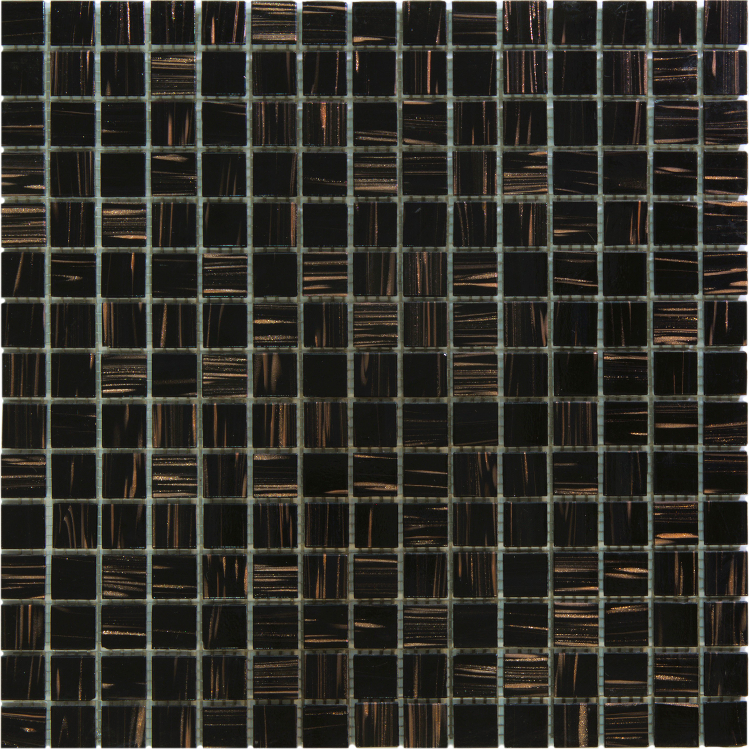 Mozaika Szklana Brązowa ze Złotymi Pociągnięciami – 32,5x32,5 cm – 4 mm