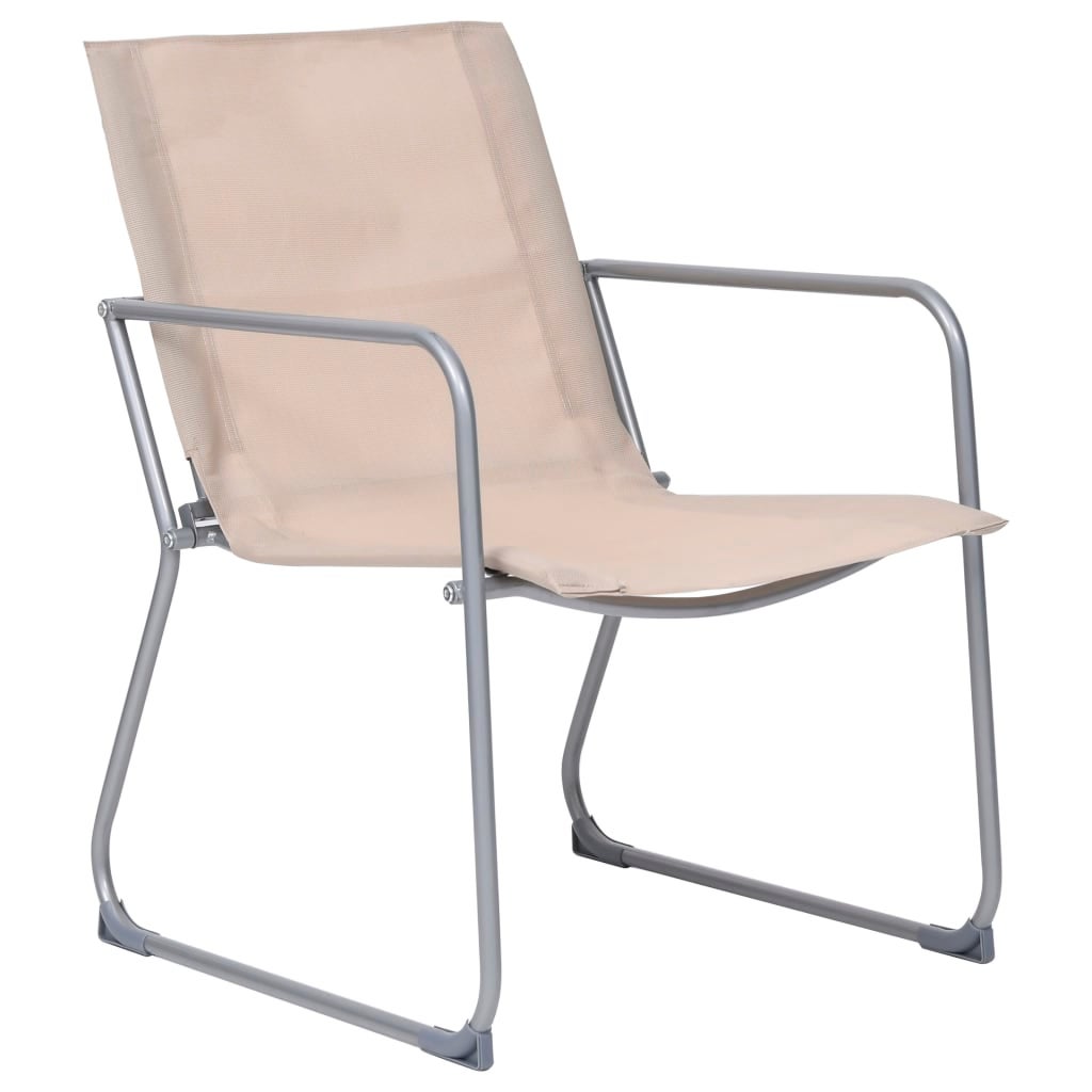 Maison Exclusive - Set Divano da Giardino 4 pz in Tessuto e Acciaio Crema - 8