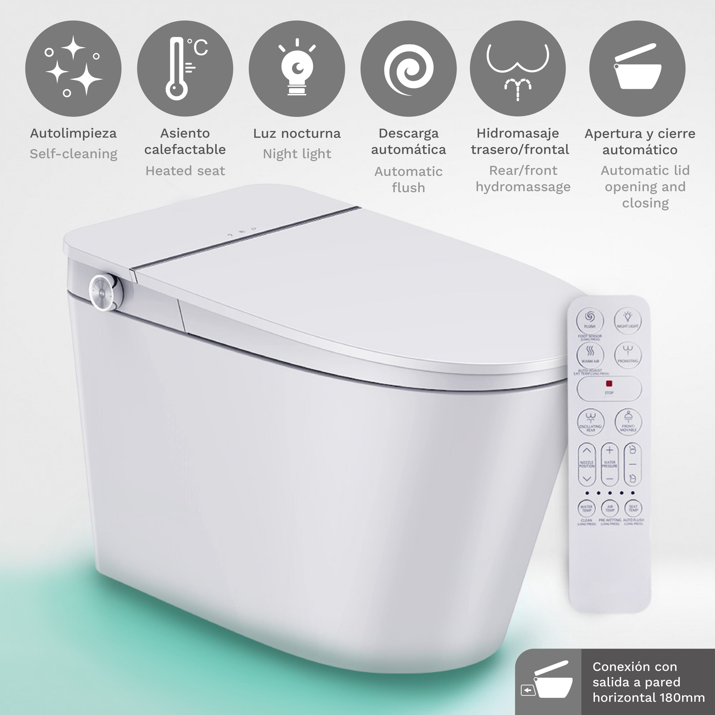 WC Giapponese Intelligente Eira New | Bidet Integrato, Sedile Riscaldato, Apertura Automatica - Foto 3