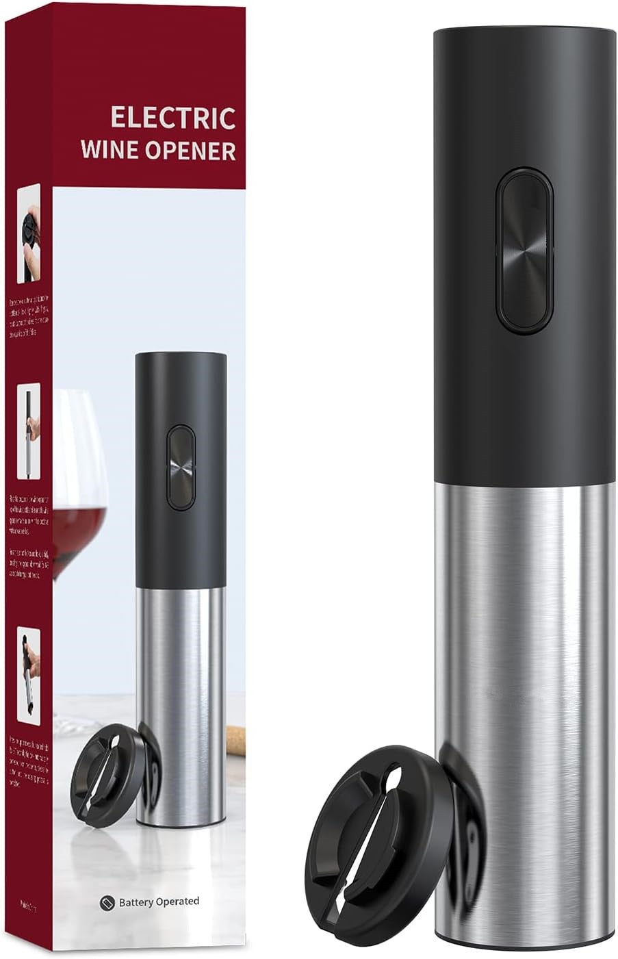 TIRE BOUCHON,Rouge--Ouvre bouteille électrique Rechargeable USB, tire