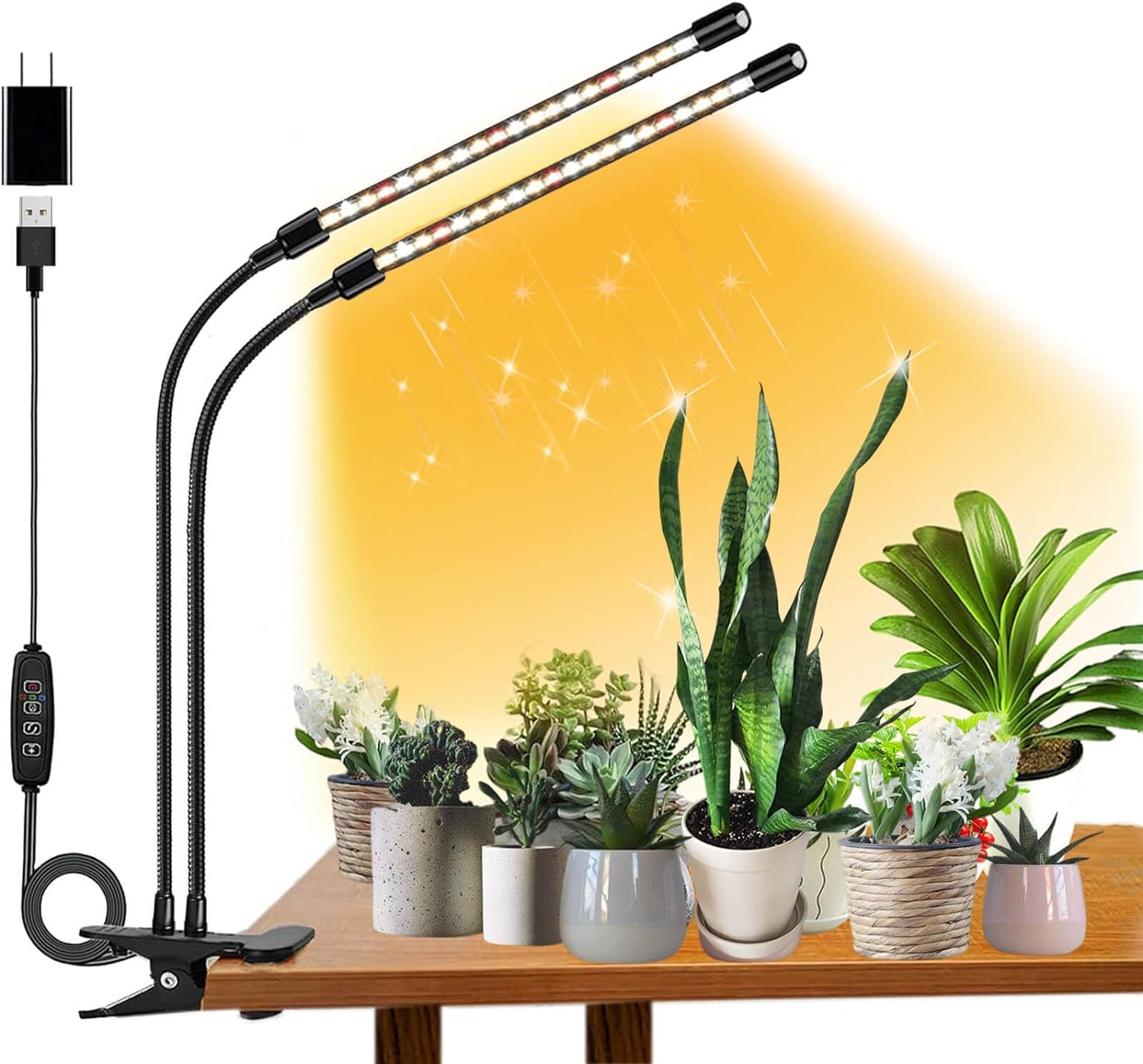 Hortikulturalna Lampa LED, Lampa Wzrostu do Roślin Domowych, 3000k/5000k/660nm Hortikulturalna Lampa LED Pełnego Spektrum