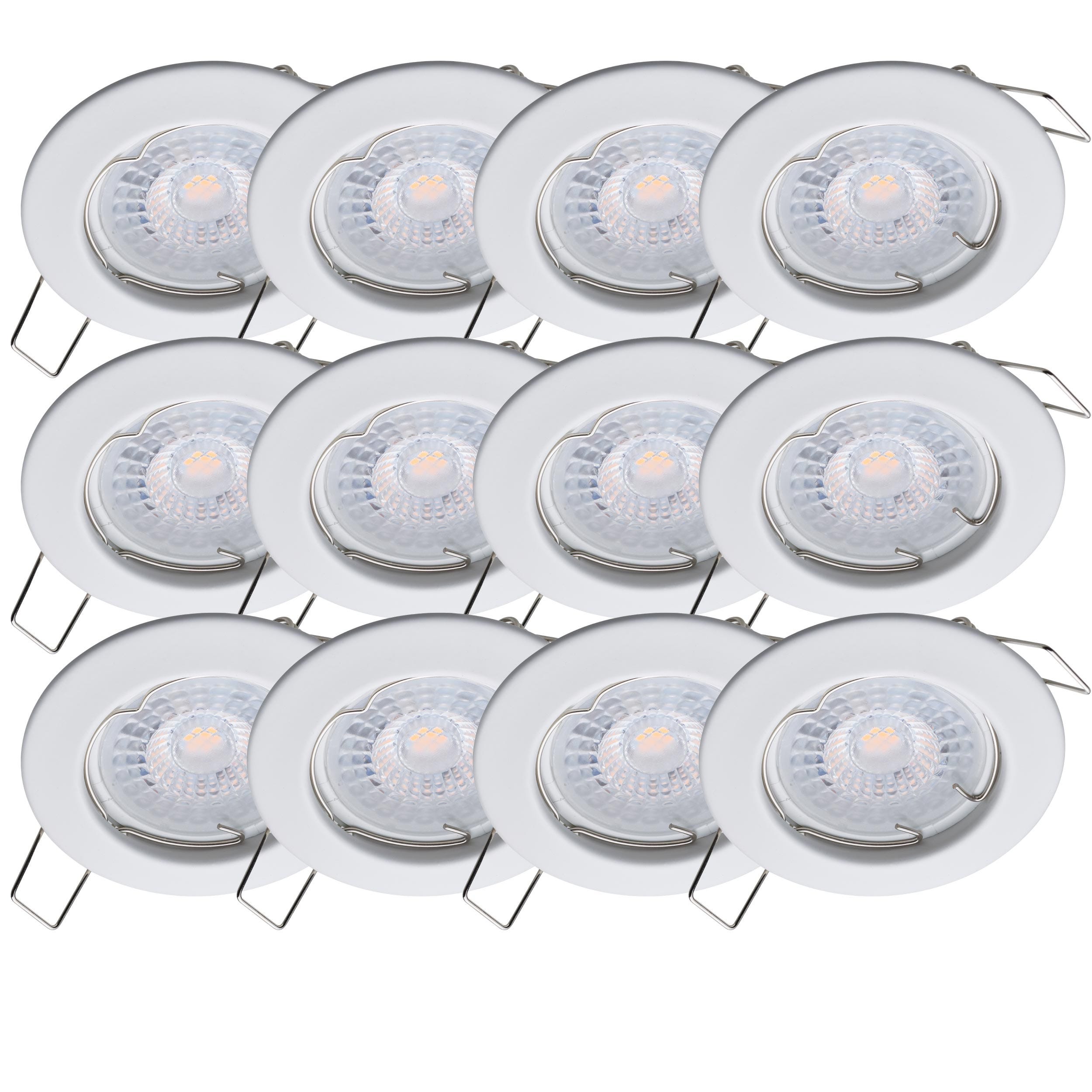 Oktaplex Sedan Lot de 12 spots encastré LED dimmable 370lm 4000K blanc ...