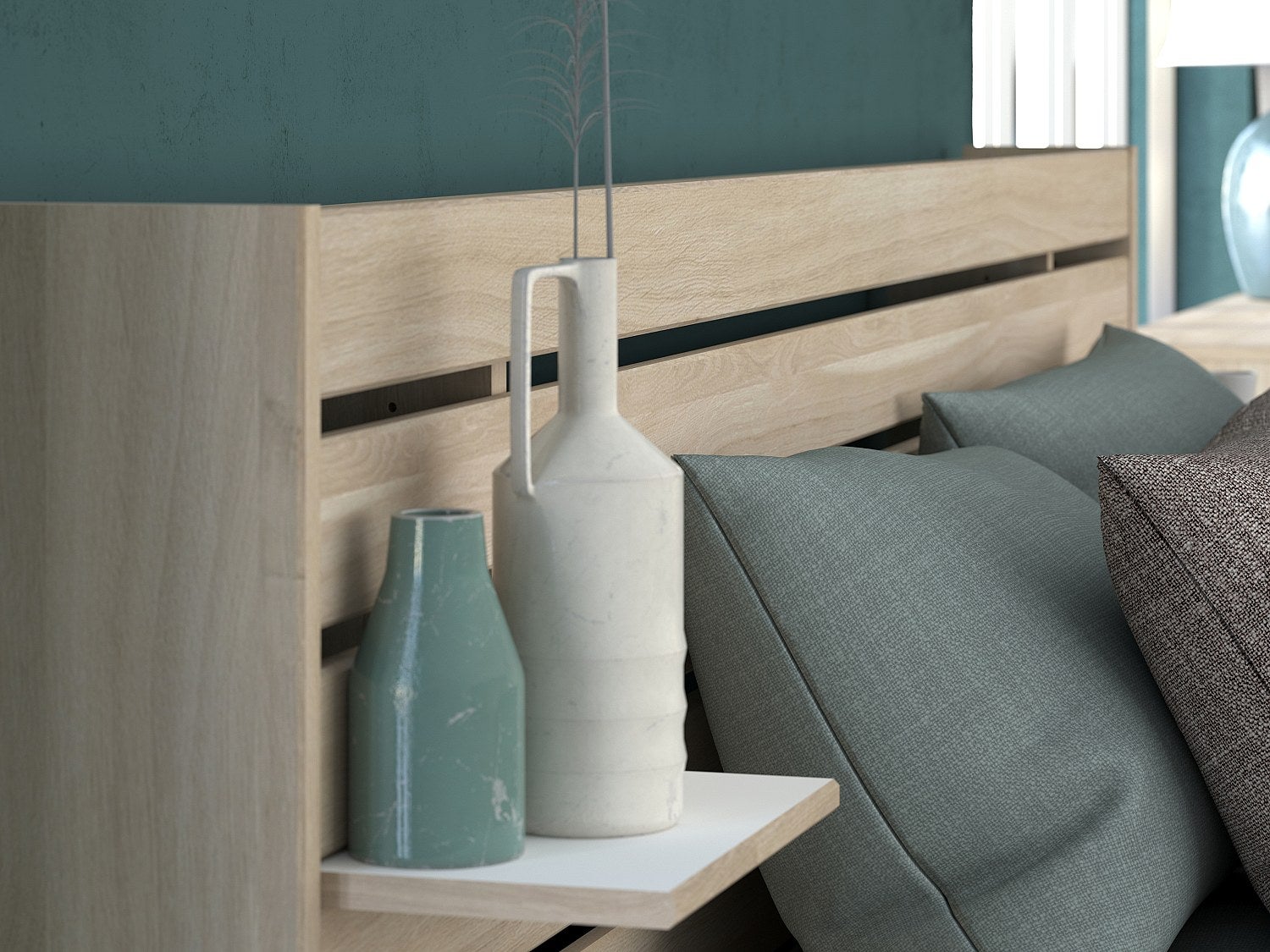 Lit avec tiroirs de rangement en option Palmyre-160 x 200 cm- - 8