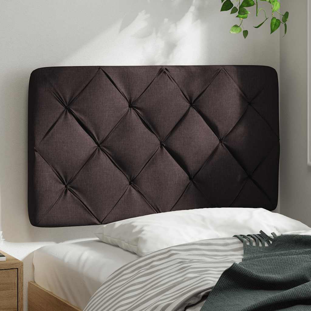 Almofadão de cabeceira | Almofada decorativa 80 cm tecido castanho-escuro CFW167320 - 3