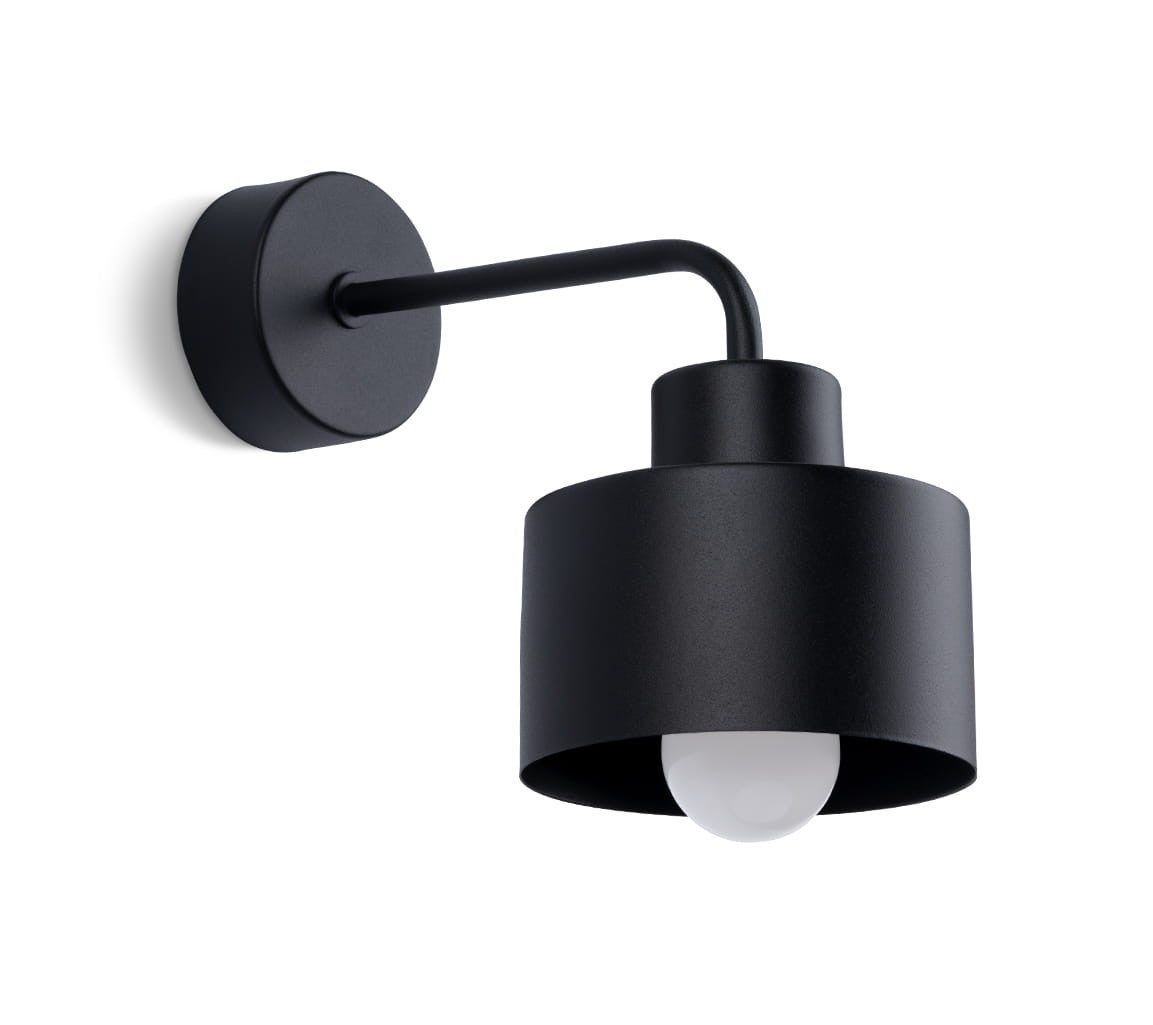Kinkiet ścienny Savar czarny 1xE27x60W wym: 20 x 22 x 20 cm metal IP20 Sollux Lighting