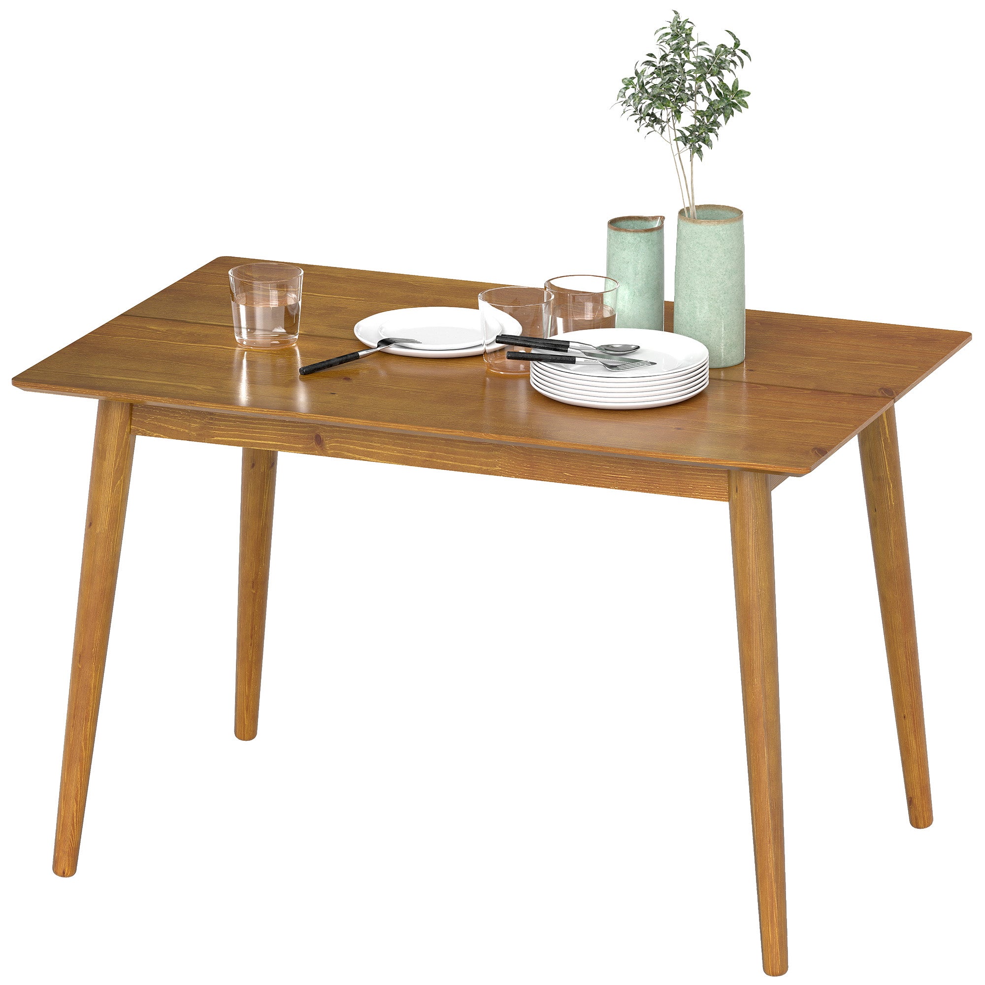Grande table à manger design pour 4 à 6 personnes, en bois, dimensions ...